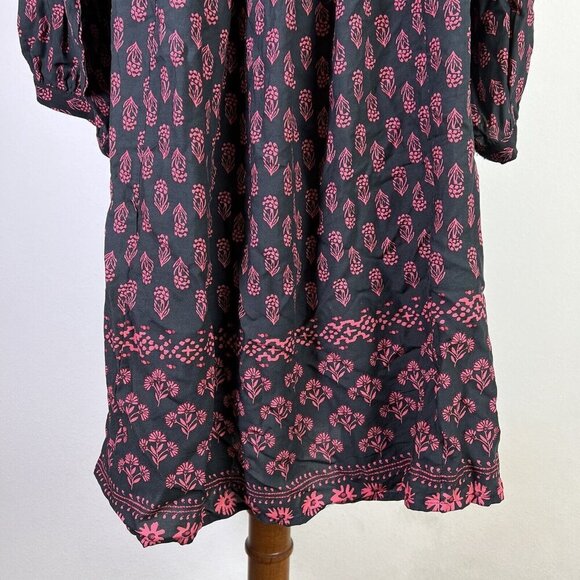 Beach Lunch Lounge NWT Krissi Dress Size Medium Knee Length Black Red Boho - Picture 7 of 12